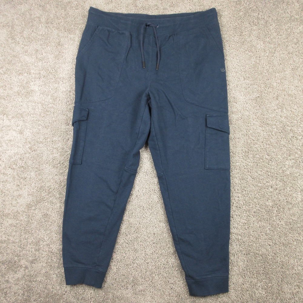 VRST Sweatpants Mens XL Blue Cargo Joggers Heavyweight Cotton Casual Comfort EUC